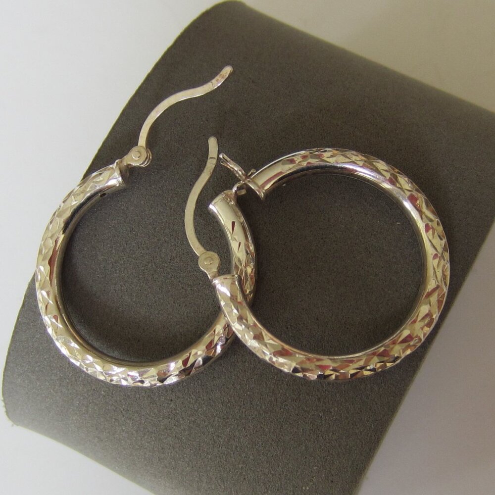 Sterling Silver Large Hoop Earrings